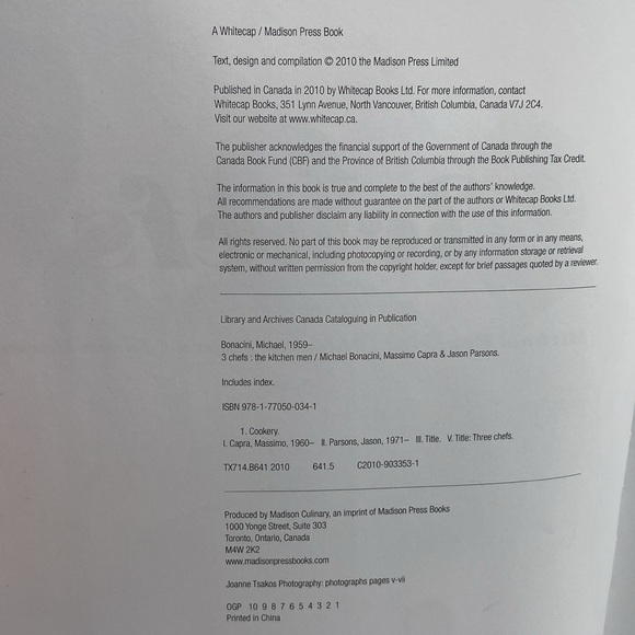 3 Chefs The Kitchen Men Cookbook Michael Bonacini Massimo Capra Jason Parsons - Picture 5 of 13